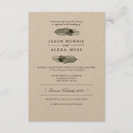 Feather Watercolor | Elegant Boho Wedding Einladung