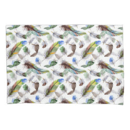 Feather Watercolor Muster Kissenbezug