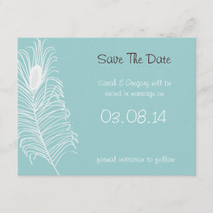 Feather Wedding Save The Date