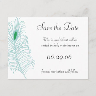 Feather Wedding Save The Date