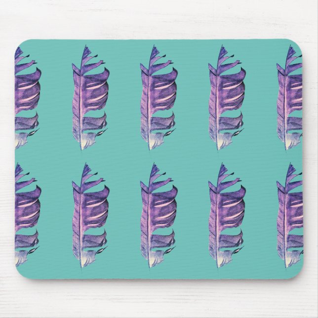 Feather zeichne originelle Kunstillustrierung Mousepad (Vorne)