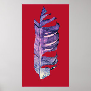Feather zeichne originelle Kunstillustrierung Poster