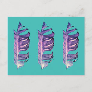 Feather zeichne originelle Kunstillustrierung Postkarte