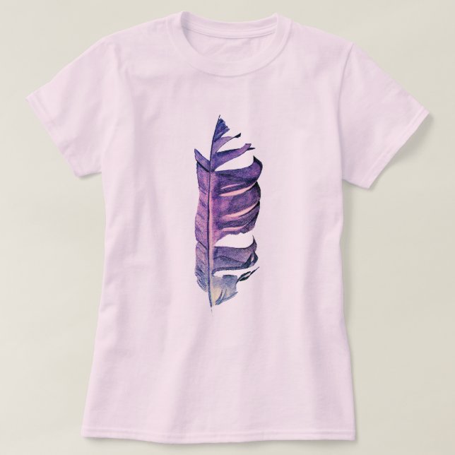 Feather zeichne originelle Kunstillustrierung T-Shirt (Design vorne)