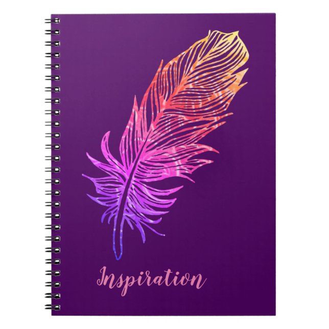 Feather Zeichnend, Inspiration Notebook Notizblock (Vorderseite)