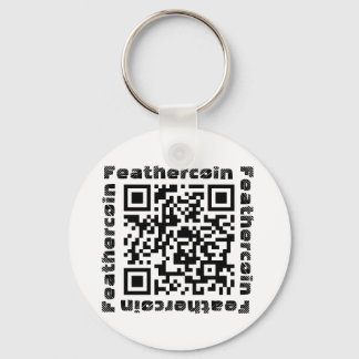 Feathercoin-QR-Code-Schlüsselanhänger Schlüsselanhänger