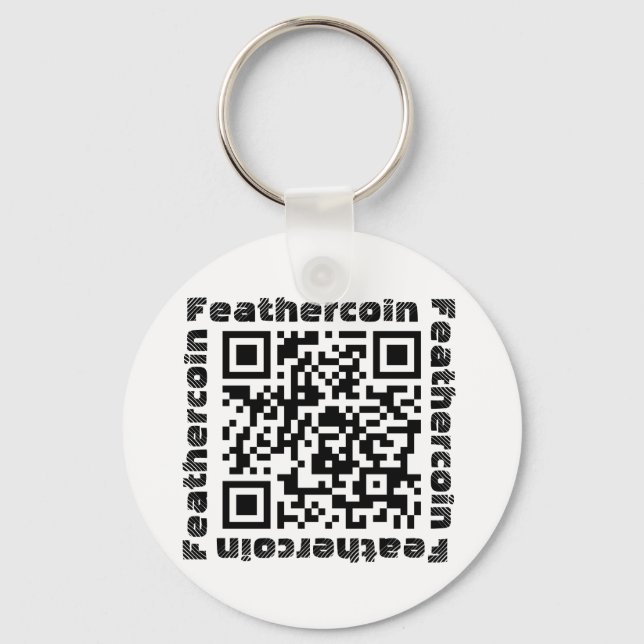 Feathercoin-QR-Code-Schlüsselanhänger Schlüsselanhänger (Vorderseite)