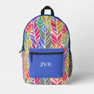 Feathered Elegance Monogram Bedruckter Rucksack