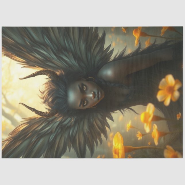 Feathered Fairy Fantasy Seidenpapier (Vorderseite)