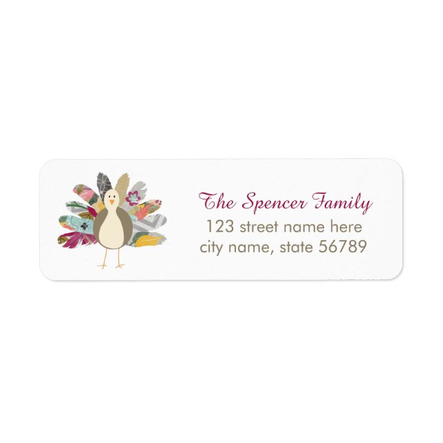 Feathered Friend Address Label (Vorne)