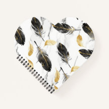 "Feathered Heart Notebook"