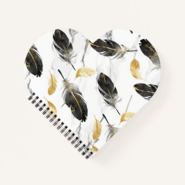 "Feathered Heart Notebook" Notizbuch