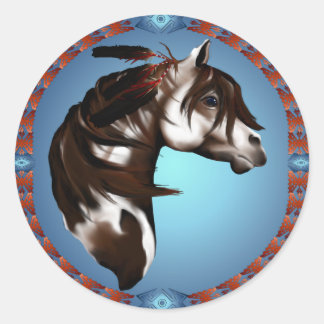 Feathered Paint Horse Sticker