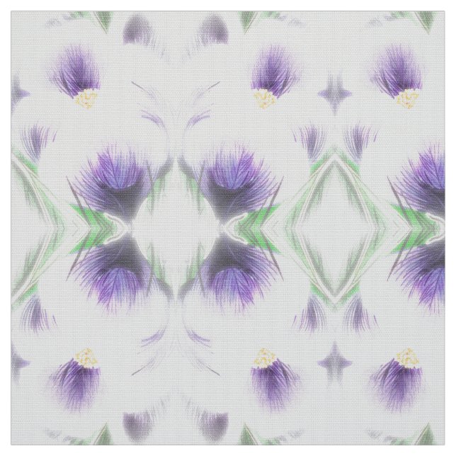 Feathered White Crocus Stoff (Muster)