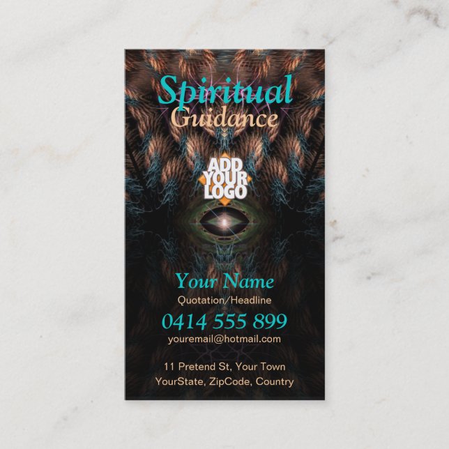 Featherheart Visionary Art New Age Fantasy Visitenkarte (Vorderseite)