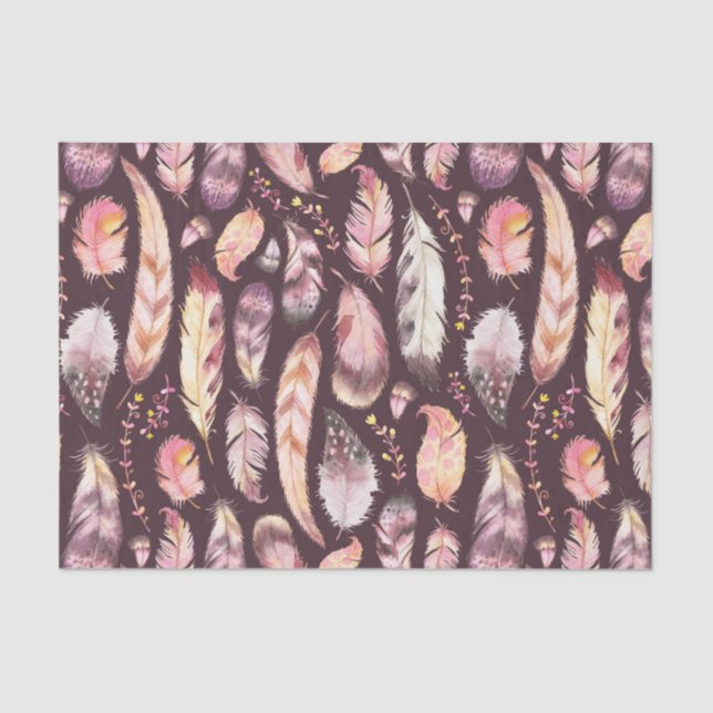 Featherly schwarzes Seidenpapier (Vorderseite)