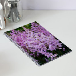 Featherry Pink Astilbe Plumes Floral Notizblock