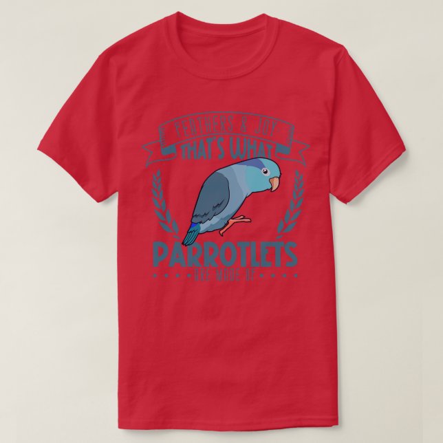 Feathers and Joy Parrotlet T-Shirt (Design vorne)
