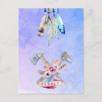 Feathers Blume und Liebe Wasserfarbdesign