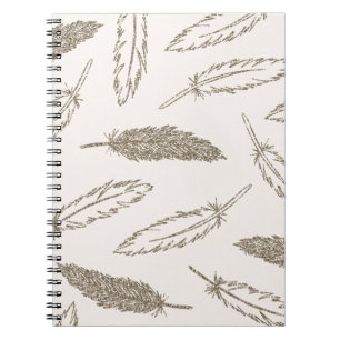 Feathers Falling Journal - Glitzer Notizblock