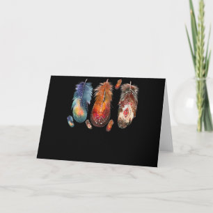 Feathers Indian Native Pride Indigenous Karte