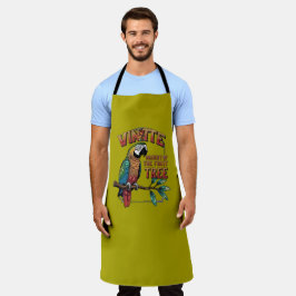 Feathers: Klassischer Papagei auf Zweig Schürze