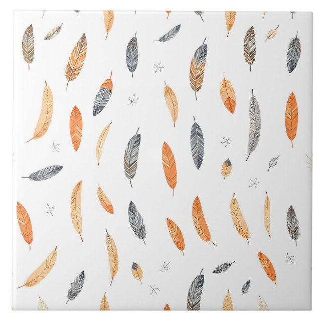 Feathers Luxury Trendy Boho Collection Fliese (Vorderseite)