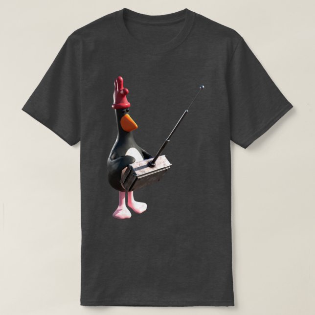 Feathers Mcgraw Remote Kontrolle Funny T-Shirt (Design vorne)