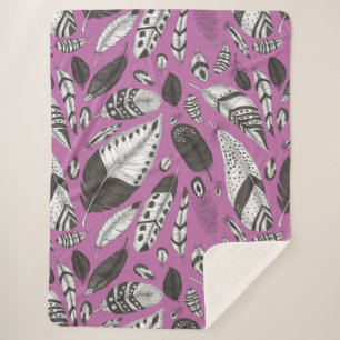 Feathers-Muster Sherpadecke