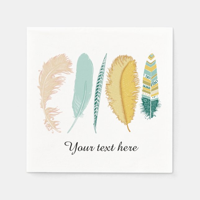 Feathers Serviette (Vorderseite)