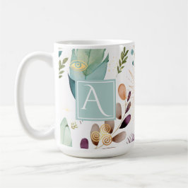 Feathery Blumenmuster Custom Tasse