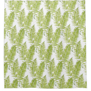 Feathery Fern auf einem Duschvorhang