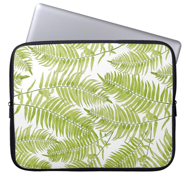Feathery Fern auf einem Laptop-Sieb Laptopschutzhülle (Vorderseite)