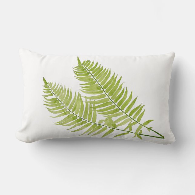 Feathery Fern auf einem Lumbarkissen Lendenkissen (Vorderseite)