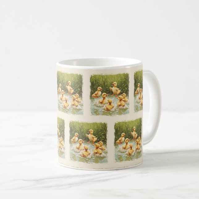 Feathery Friends: Osterente Sammlung 🦆 ☕ Kaffeetasse (VorderseiteRechts)