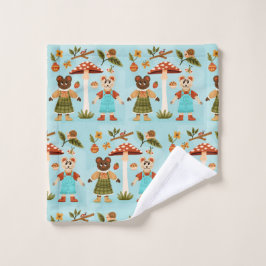 Featuring cartoon animals dressed in clothes waschlappen