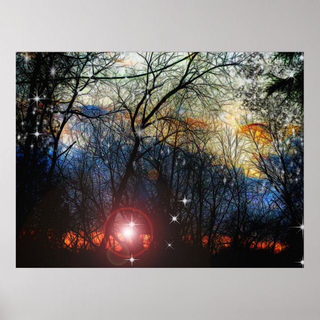 Feb Sunset Denken Sie an Schnee Poster (Vorne)