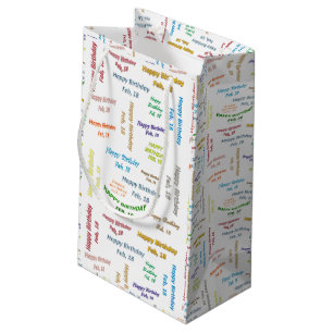 Februar, 18 Geburtstagsgeschenktasche Kleine Geschenktüte