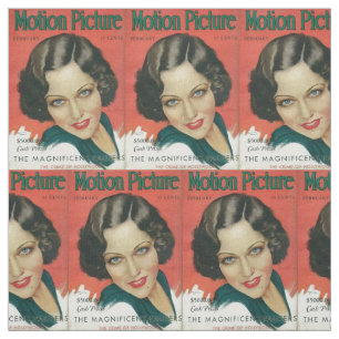 Februar 1931 Film mag Gloria Swanson Titeldruck Stoff