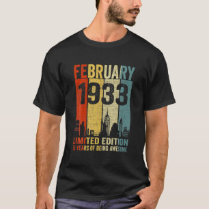 Februar 1933 limitierte Ausgabe 89 Jahre Aw. T-Shirt