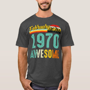 Februar 1970 Geburtstagsgeschenk-Shirt Vintage Feb T-Shirt