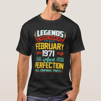 Februar 1971 51. Geburtstagsgeschenk 51 Jahre alte T-Shirt