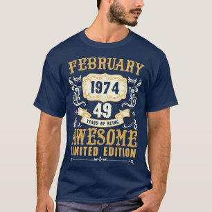 Februar 1974 49 Jahre Phantastisches limitiertes E T-Shirt