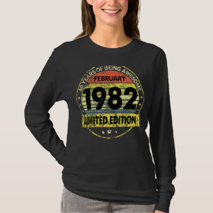 Februar 1982 40. Geburtstag 40 Jahre alt T-Shirt