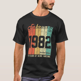 Februar 1982 40 Jahre alte limitierte Ausgabe 40. T-Shirt