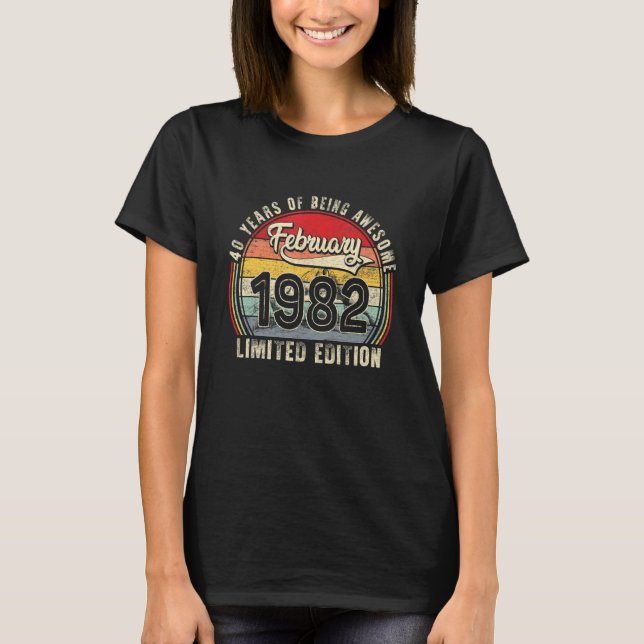 Februar 1982 Outfit Retro 40. T-Shirt (Vorderseite)