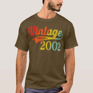 Februar 2002 Geburtstag Vintag Februar 2002 Aweso T-Shirt