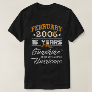 Februar 2005 15 Jahre Hochzeitsgeschenke T-Shirt