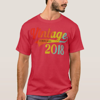 Februar 2018 Geburtstag Vintag Februar 2018 Aweso T-Shirt