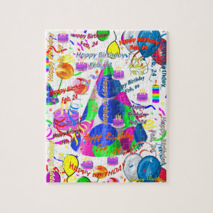 Februar, 24 Geburtstag Jigsaw Puzzle